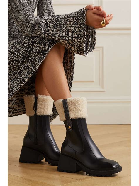 chloe betty boots sizing|chloe betty shearling boots.